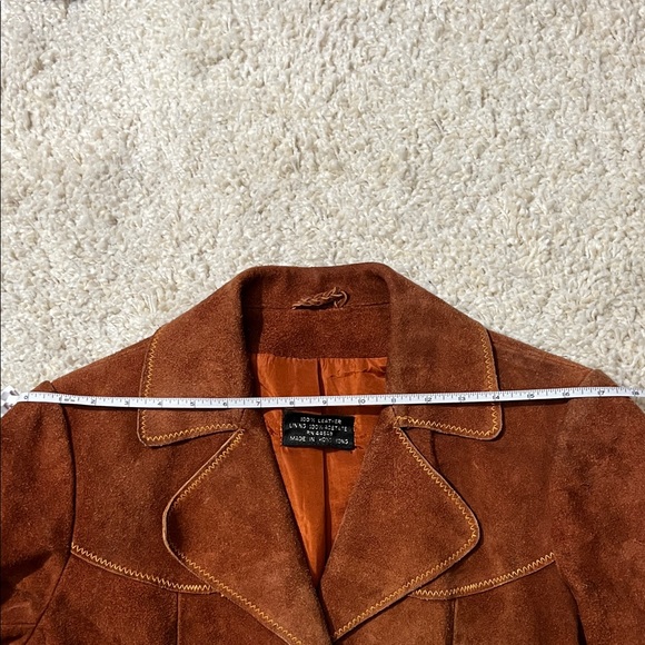 Rare Vintage Rust Brown Suede Button-Front Jacket - Picture 14 of 16